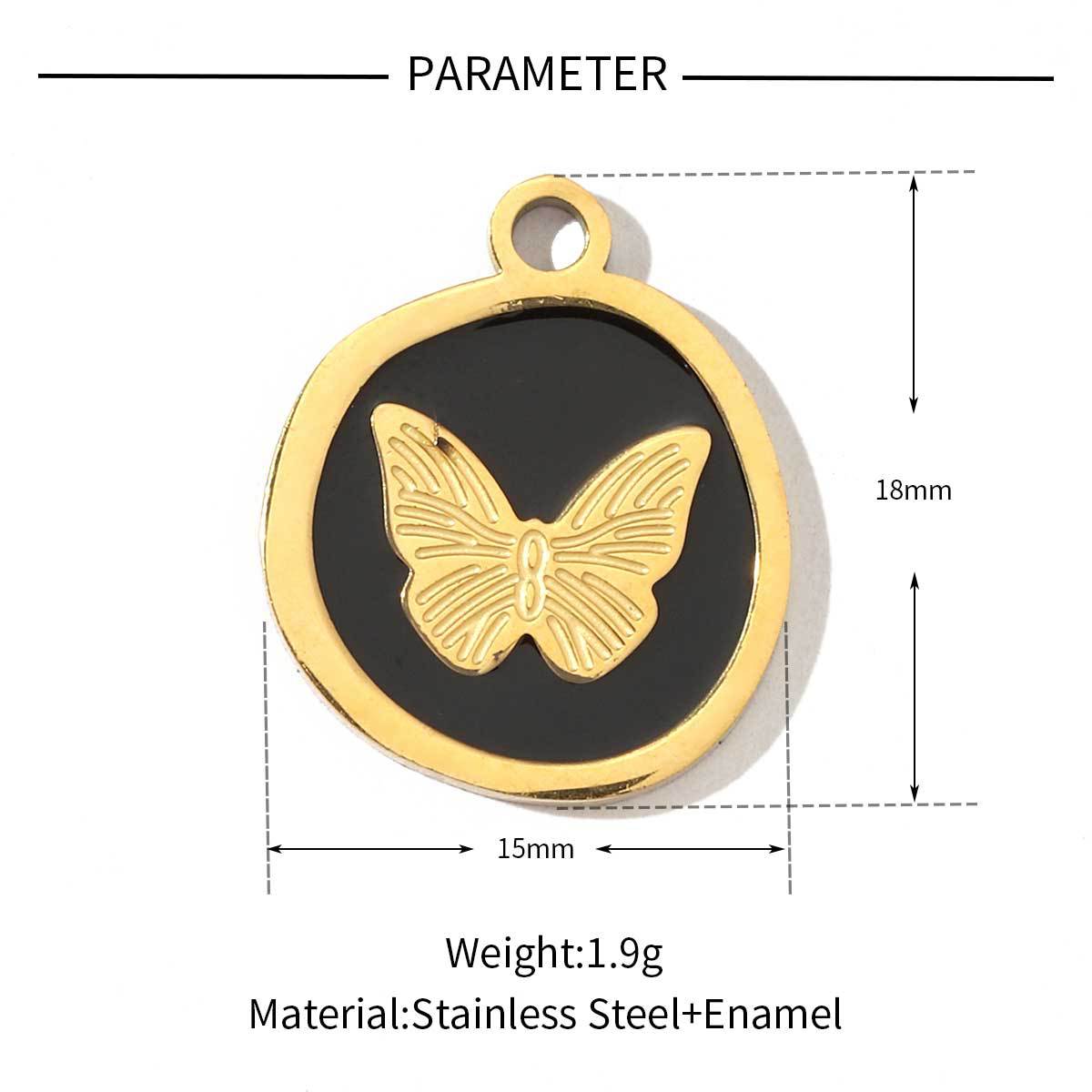 Sun Crescent Eye Stars Turtle Fish Stainless Steel Charms