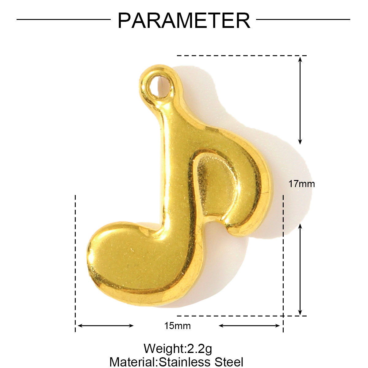 Flowers Violin Notes Mermaid Stainless Steel Charms