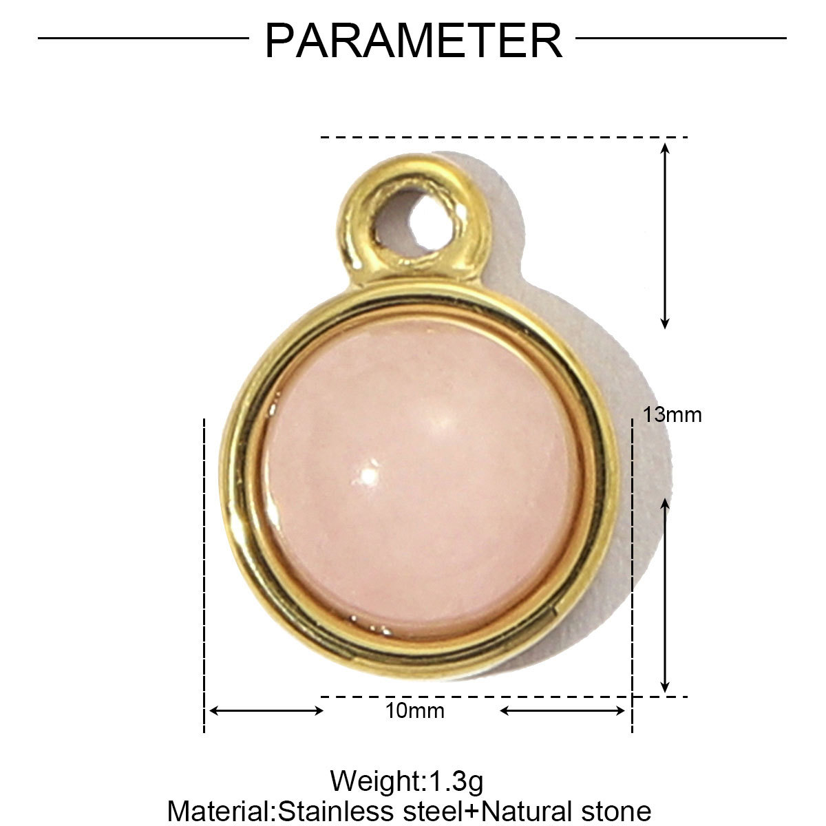 Lapis Water Drops Natural Stone Stainless Steel Charms