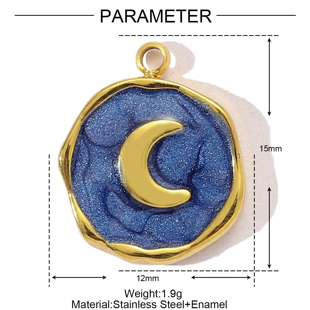 Heart Bow Key Star Moon Stainless Steel Charms