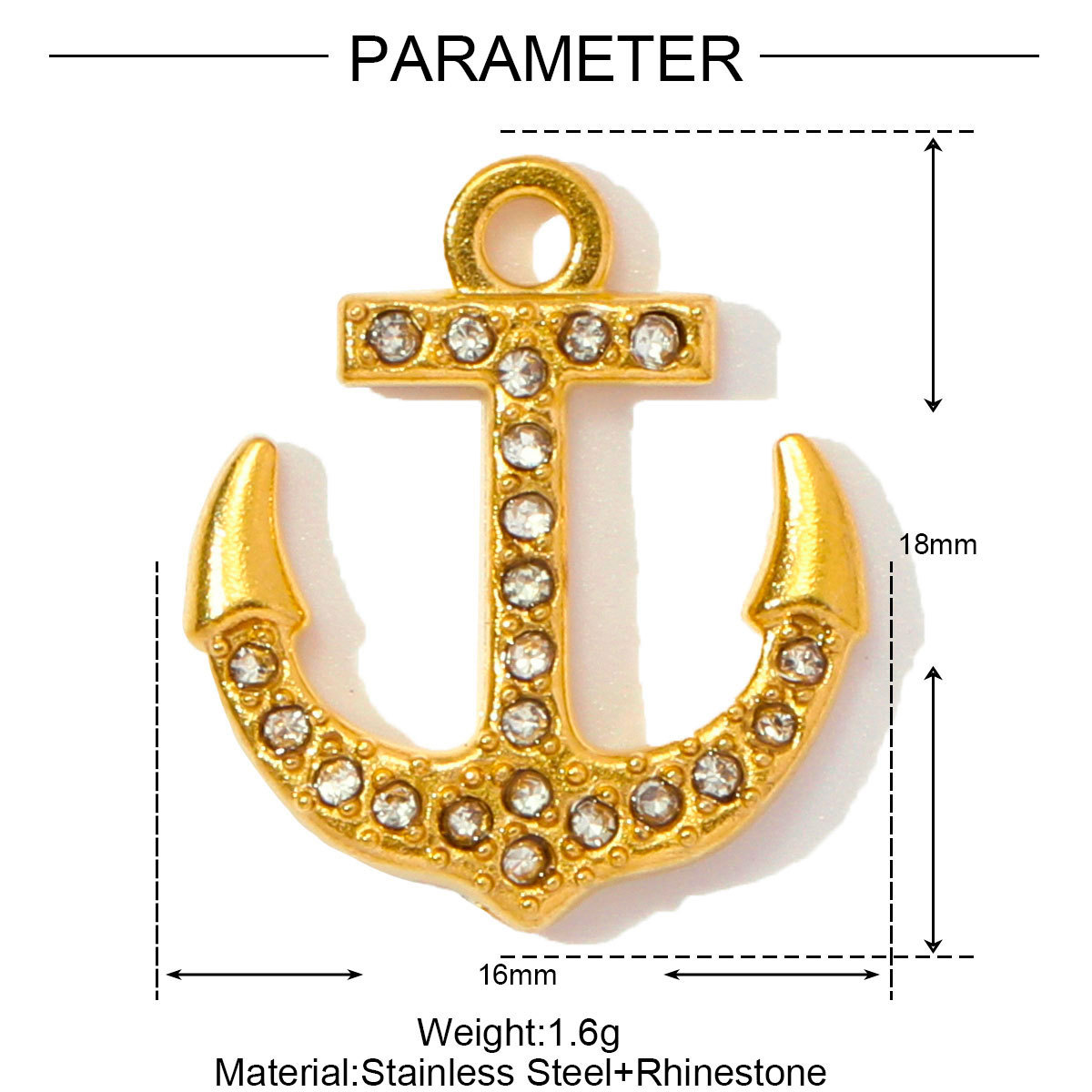 Enamel Love Flower Star Fishtail Stainless Steel Charms