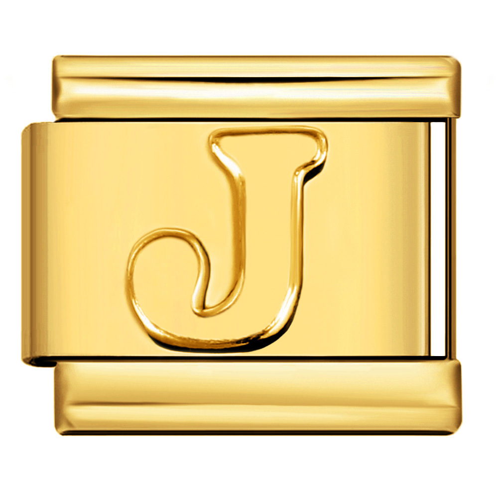 Gold Letter Italian Bracelet Stainless Steel DIY