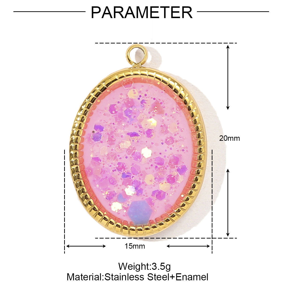 Enamel Sun Sunflower Tarot Stainless Steel Charms