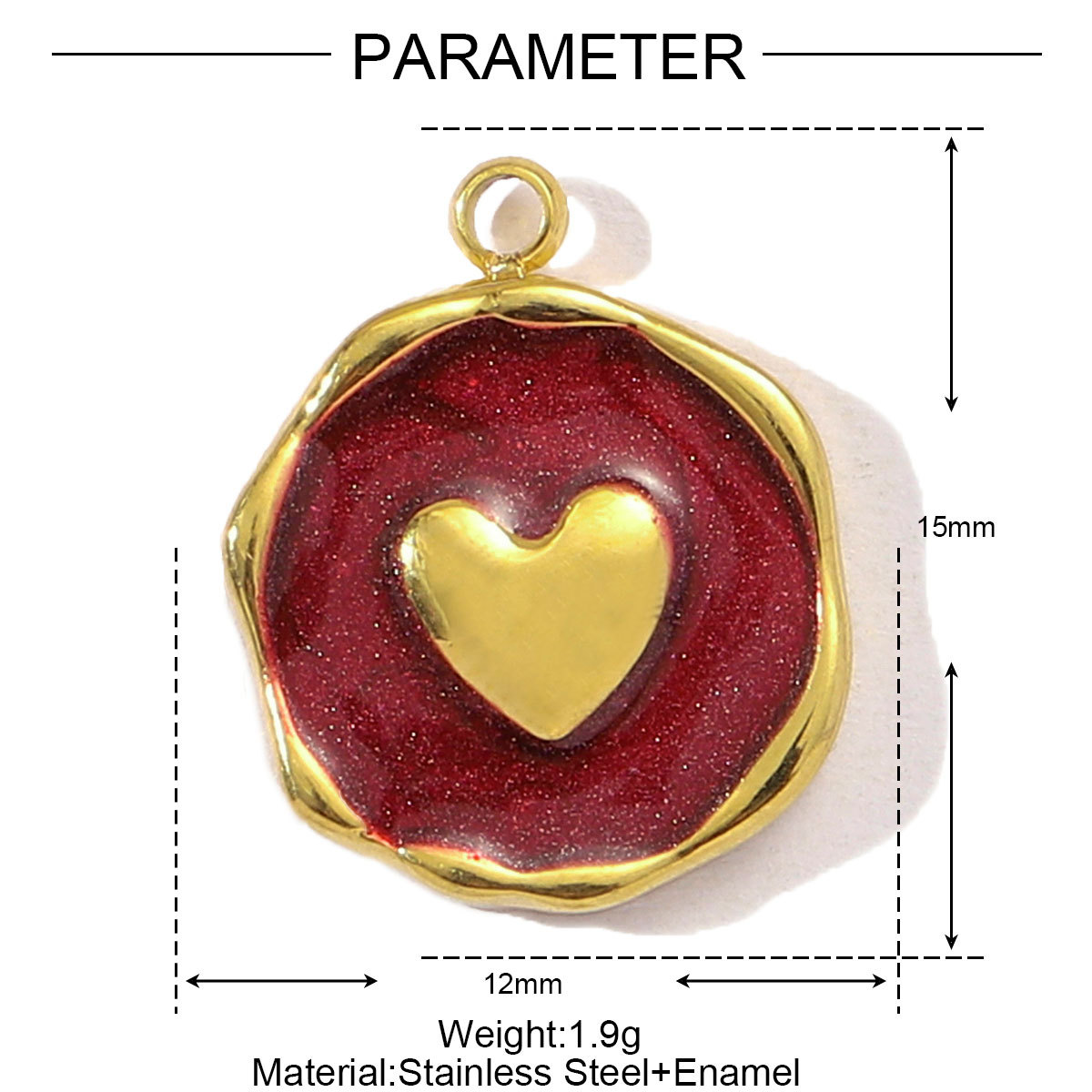 Heart Bow Key Star Moon Stainless Steel Charms