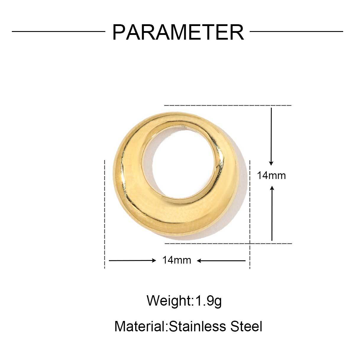 Geometric Stainless Steel Charms