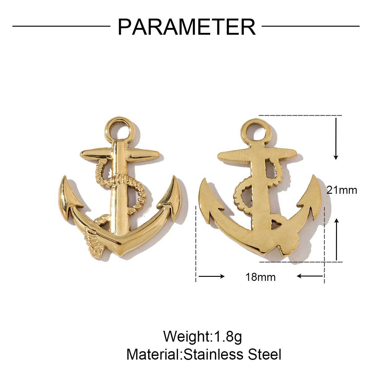 Clover Shell Smiley Life Tree Stainless Steel Charms