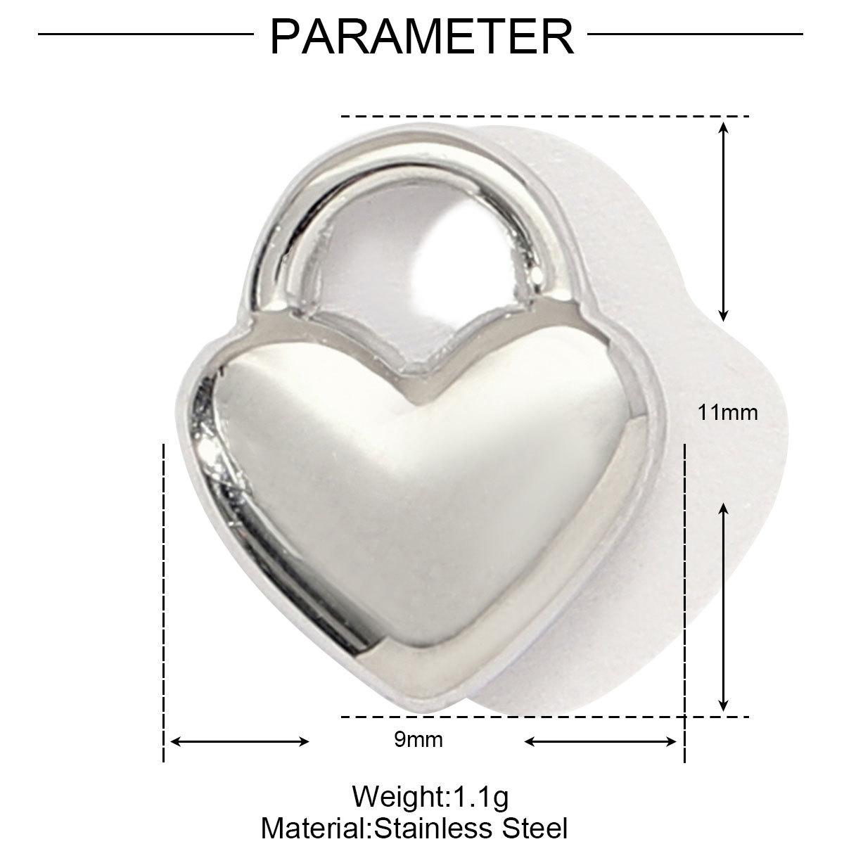 Heart Cherry Life Tree Flower Clover Stainless Steel Charms