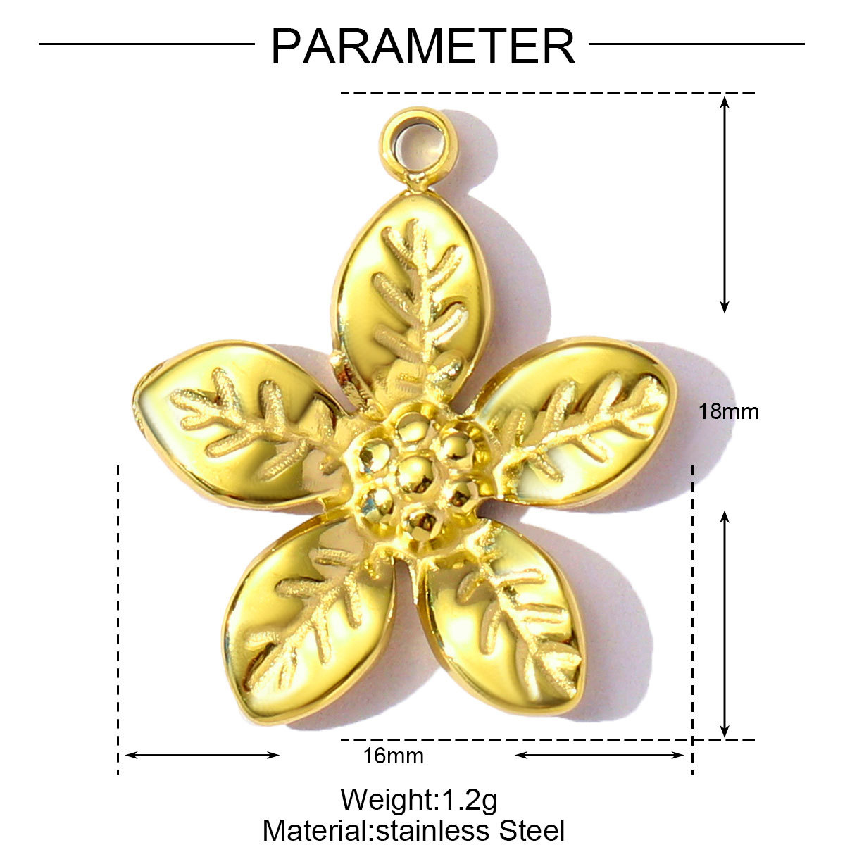 Four-leaf Clover Lotus Love Wings Stainless Steel Charms