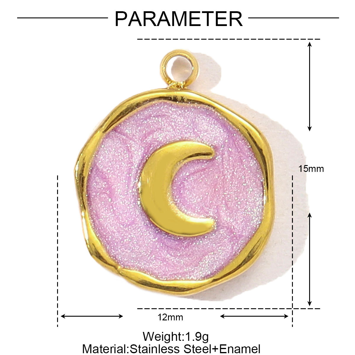 Heart Bow Key Star Moon Stainless Steel Charms