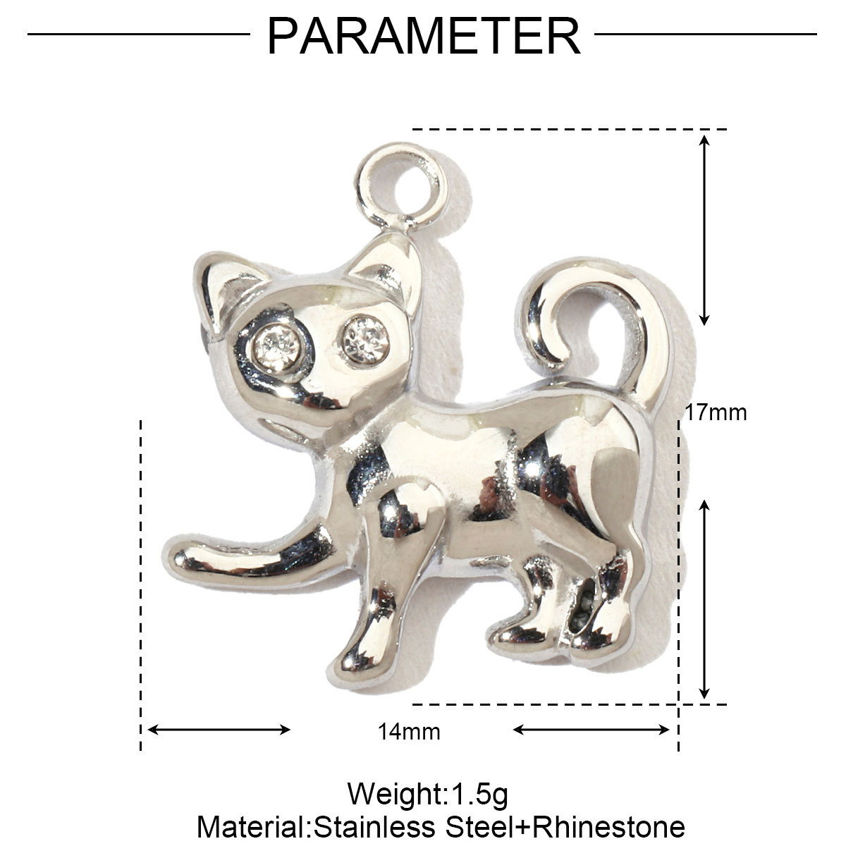 Enamel Puppy Kitten Giraffe Fish Stainless Steel Charms