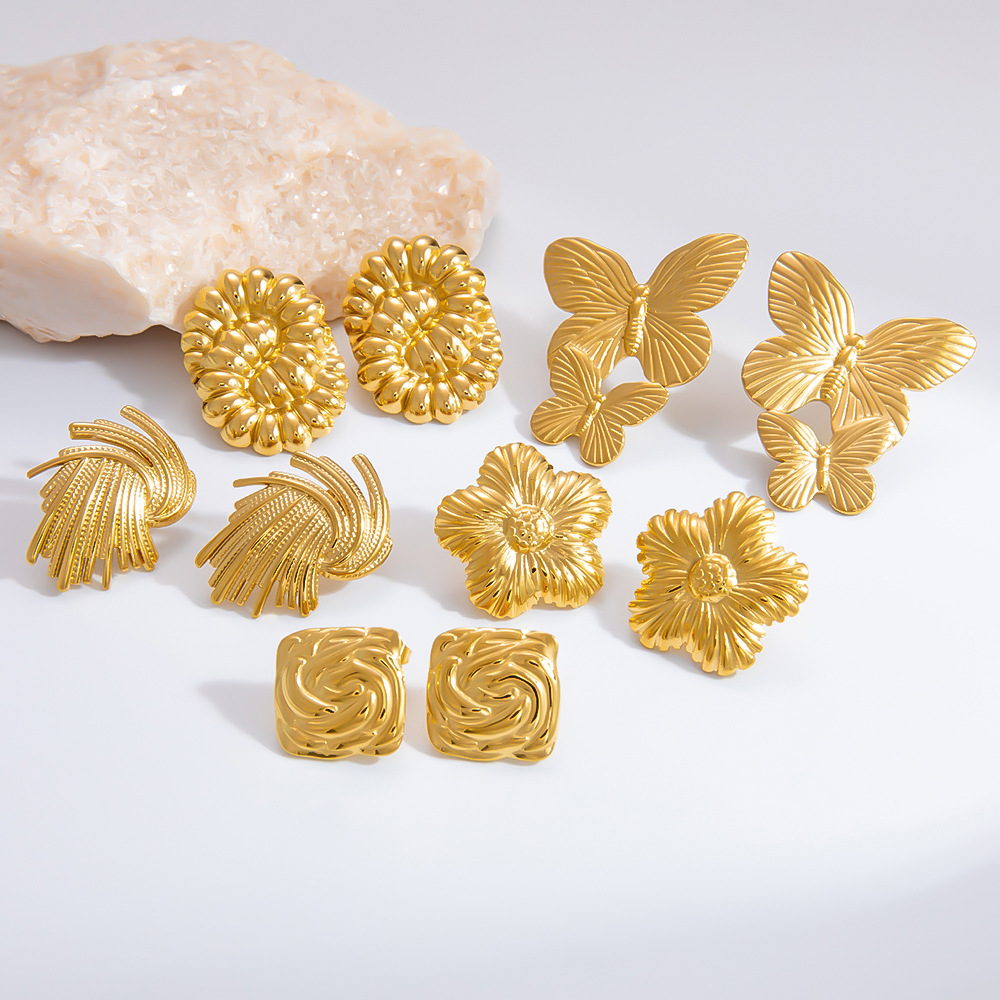 Flower Butterfly Earrings