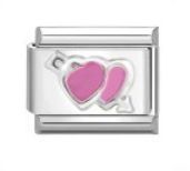 Love Heart DIY Enamel Italian Charms Bracelet