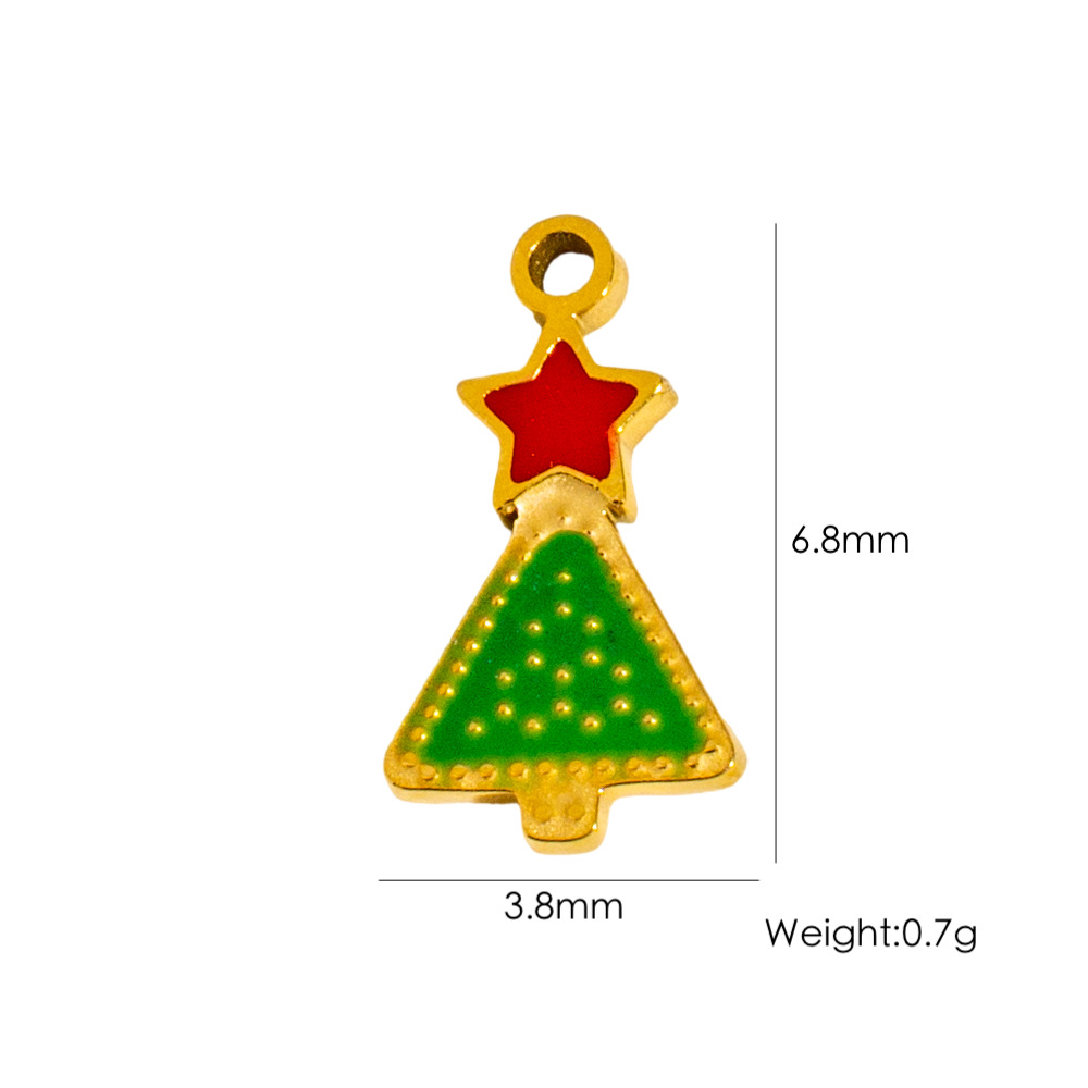 DIY Christmas Tree Flower Moon Malachite Charms