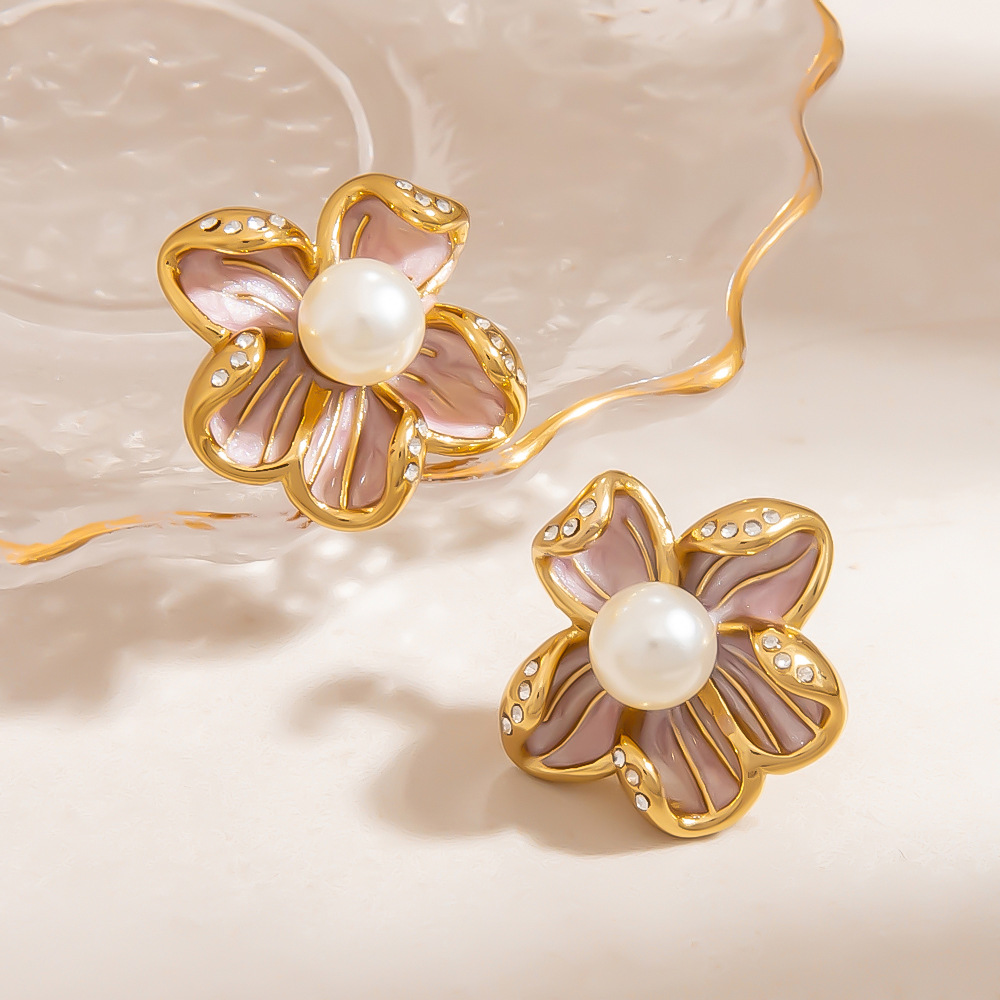 Pearl Flower Earrings