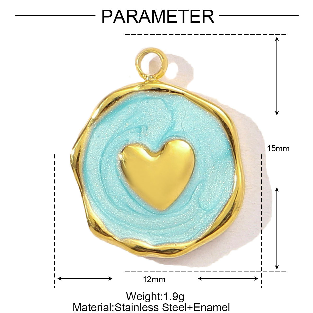 Heart Bow Key Star Moon Stainless Steel Charms