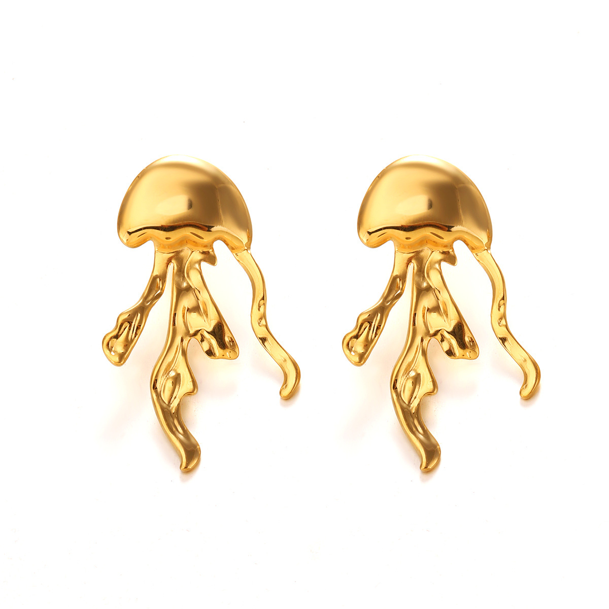 Stainless Steel Jellyfish Stud Earrings