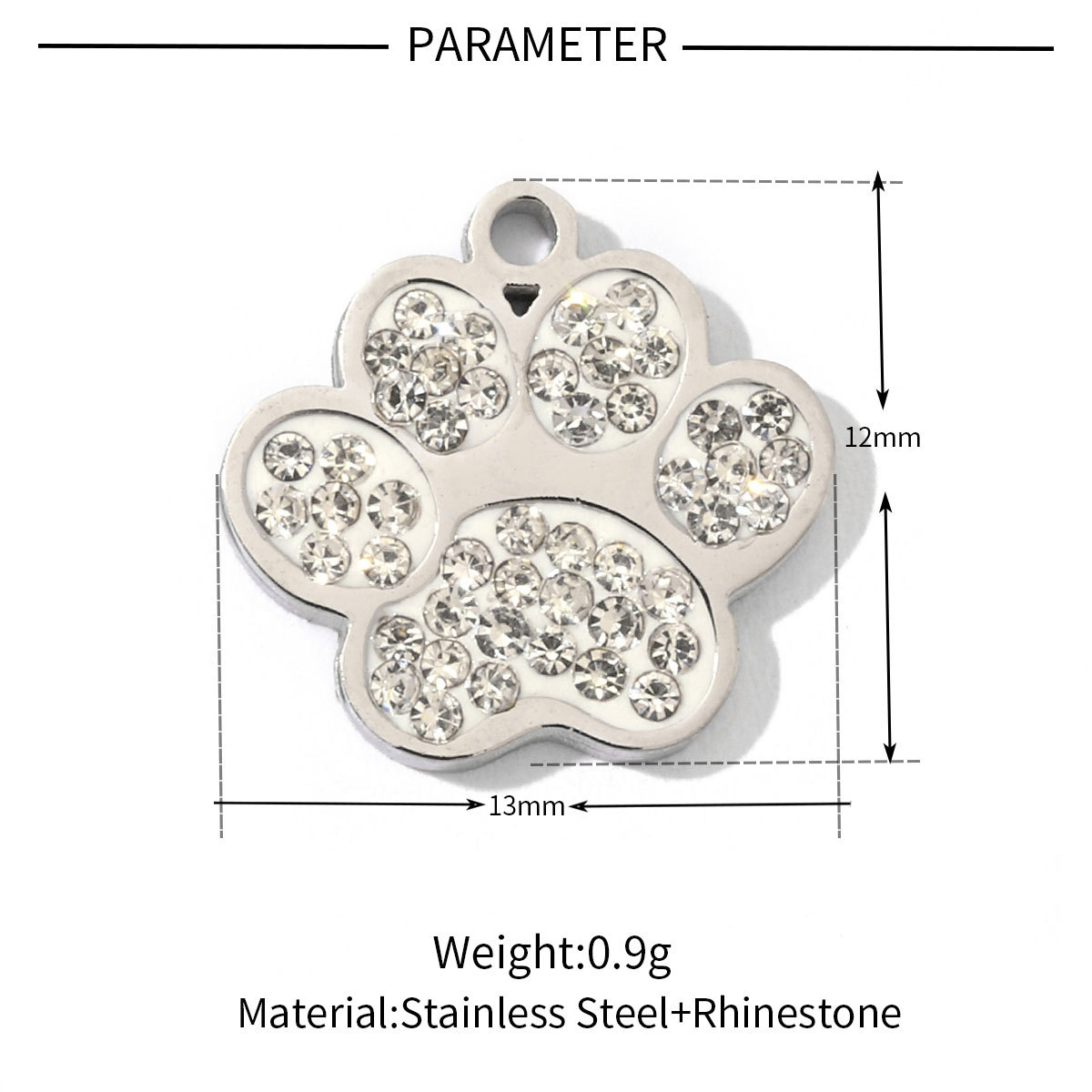 Dog Claw Snake Smiley Stainless Steel Charms