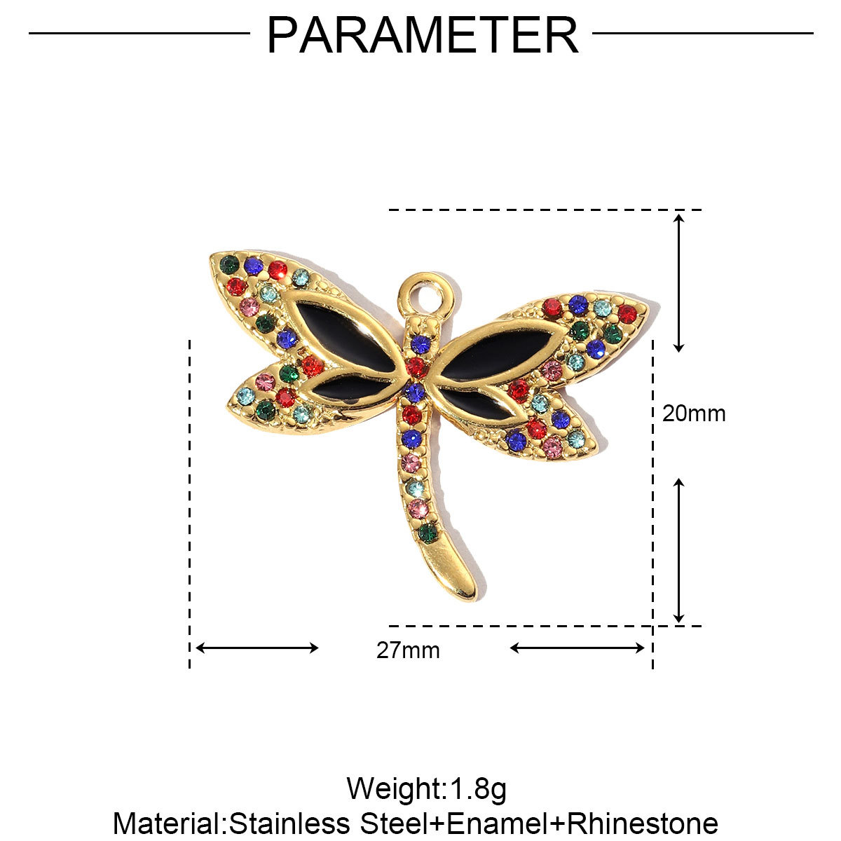 Shell Dragonfly Starfish Turtle Conch Stainless Steel Charms