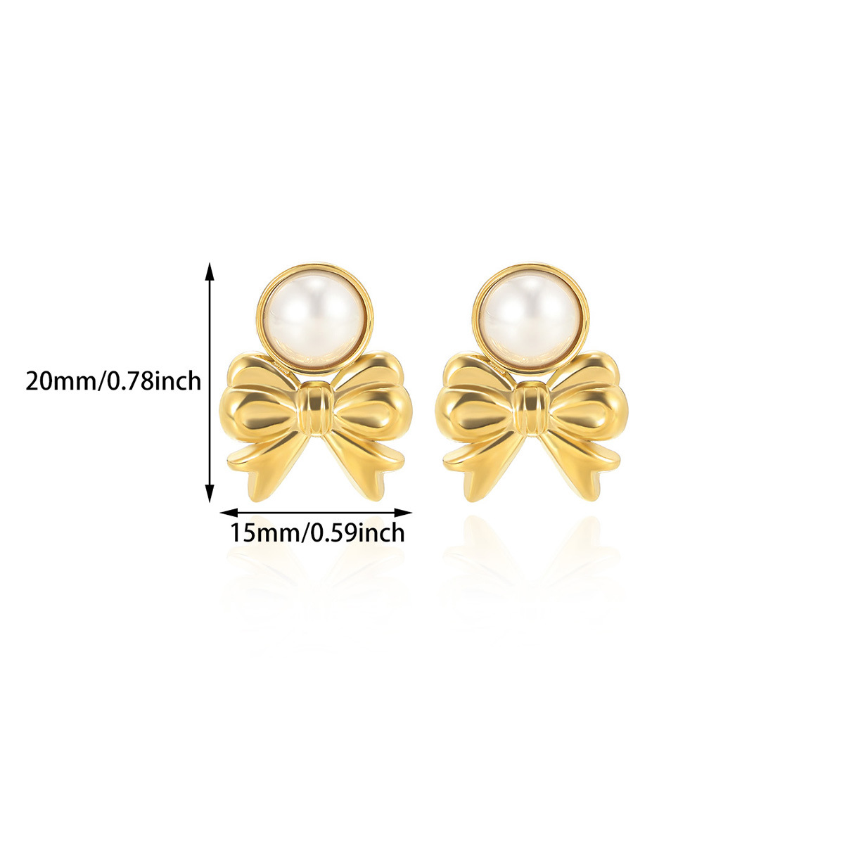 Irregular Geometry Butterfly Pearl Earrings