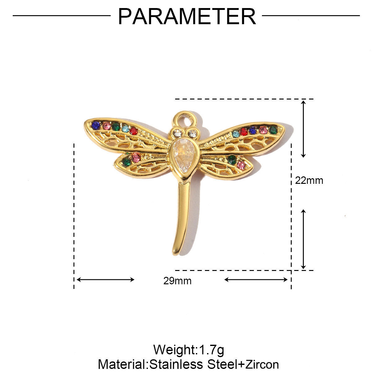 Shell Dragonfly Starfish Turtle Conch Stainless Steel Charms