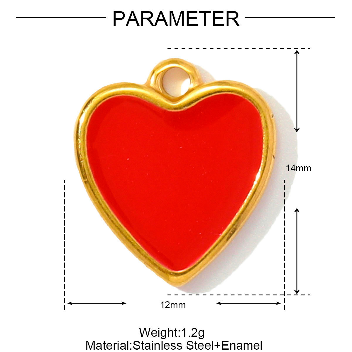 Enamel Love Flower Star Fishtail Stainless Steel Charms