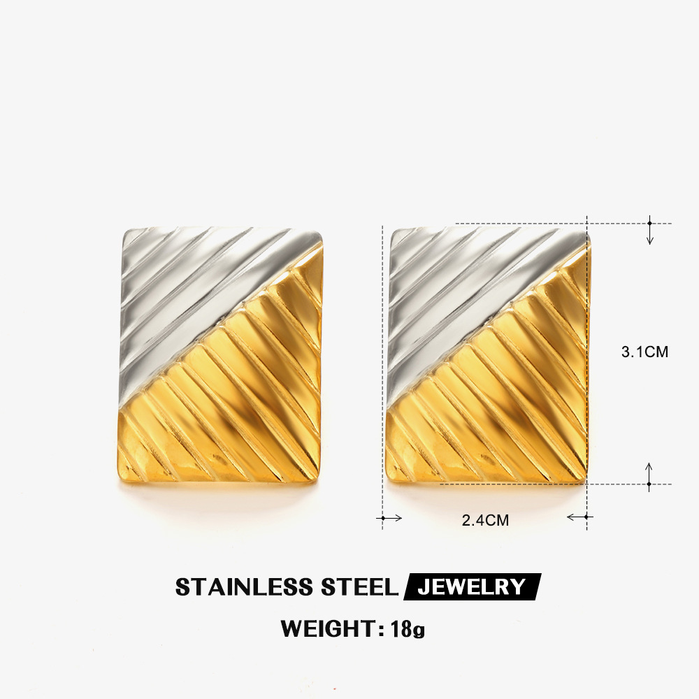 Stainless Steel Hip Hop Earrings