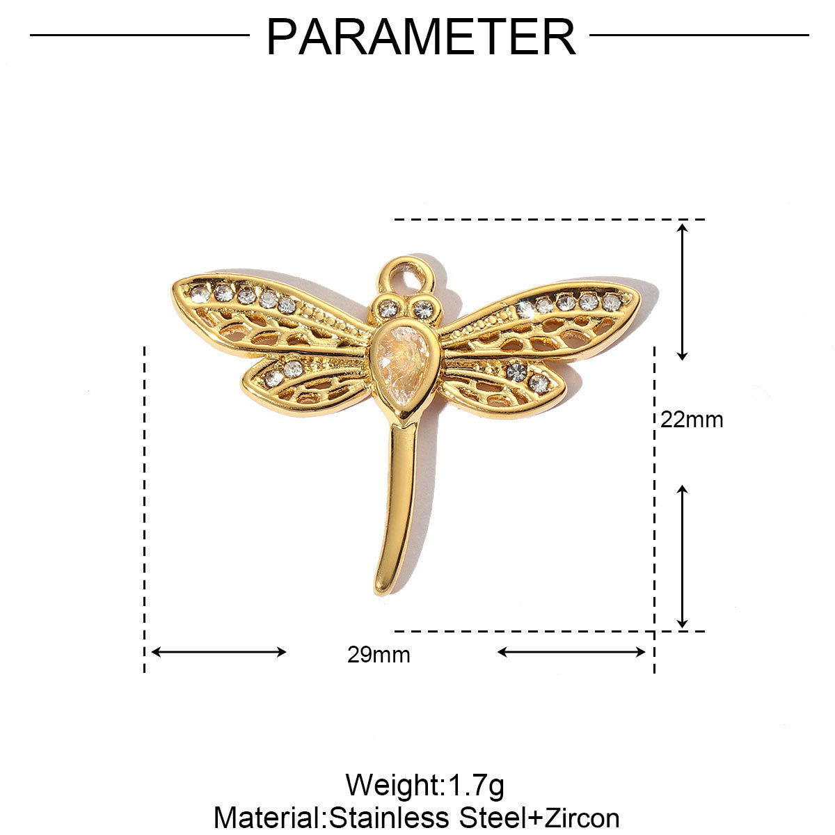 Shell Dragonfly Starfish Turtle Conch Stainless Steel Charms