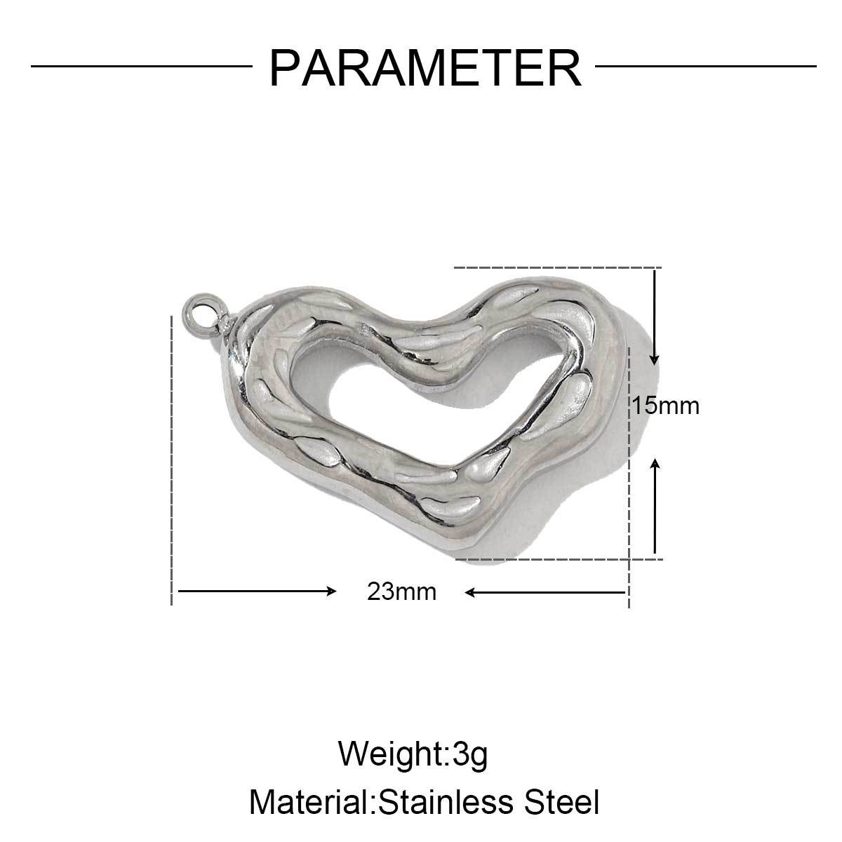 Metal Wind Heart Lock Clouds Stainless Steel Charms