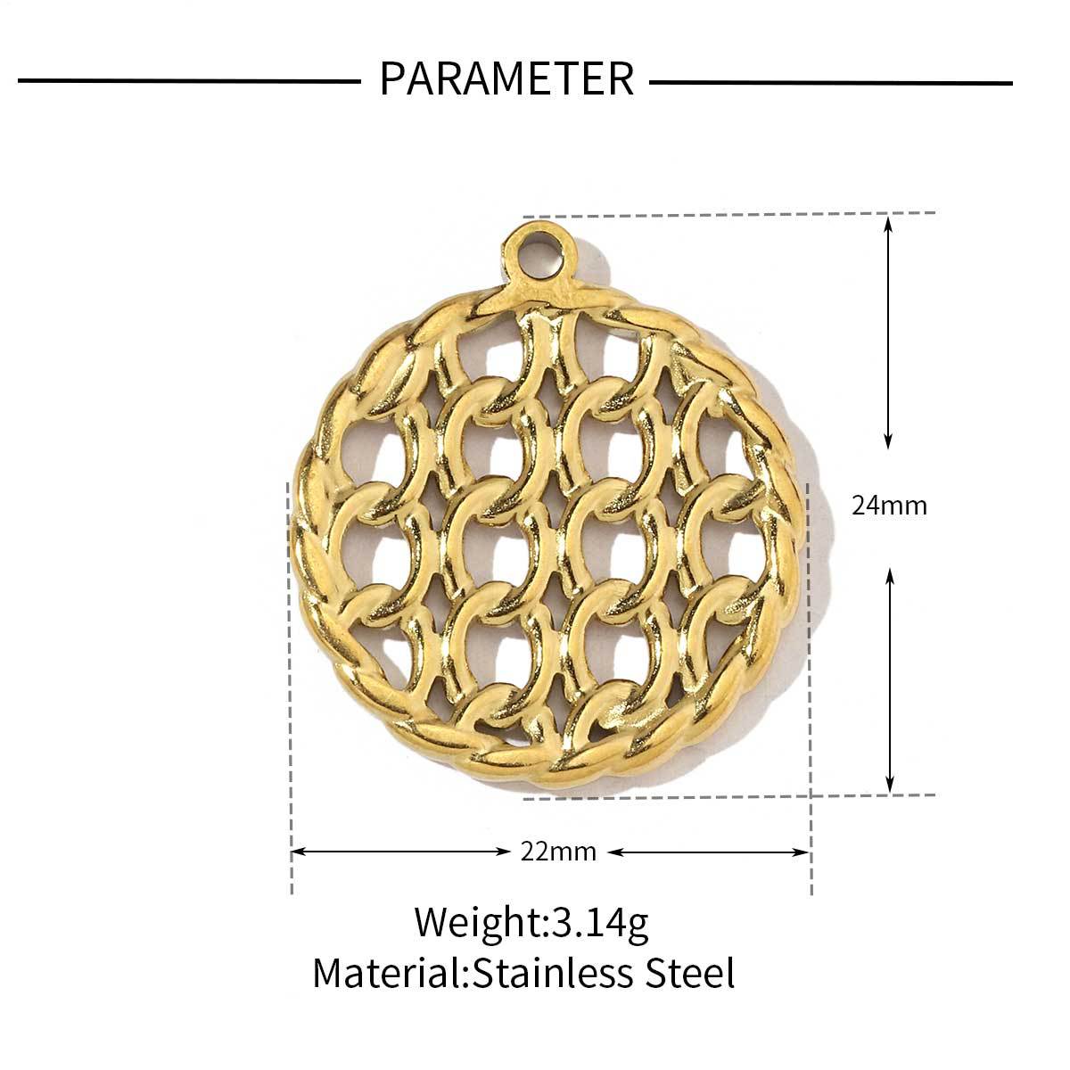 Flowers Clover Spiral Stainless Steel Charms