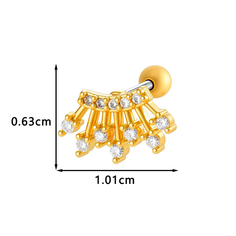 Flower Leaves Piercing Earrings