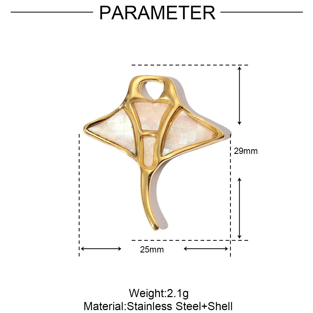 Shell Dragonfly Starfish Turtle Conch Stainless Steel Charms