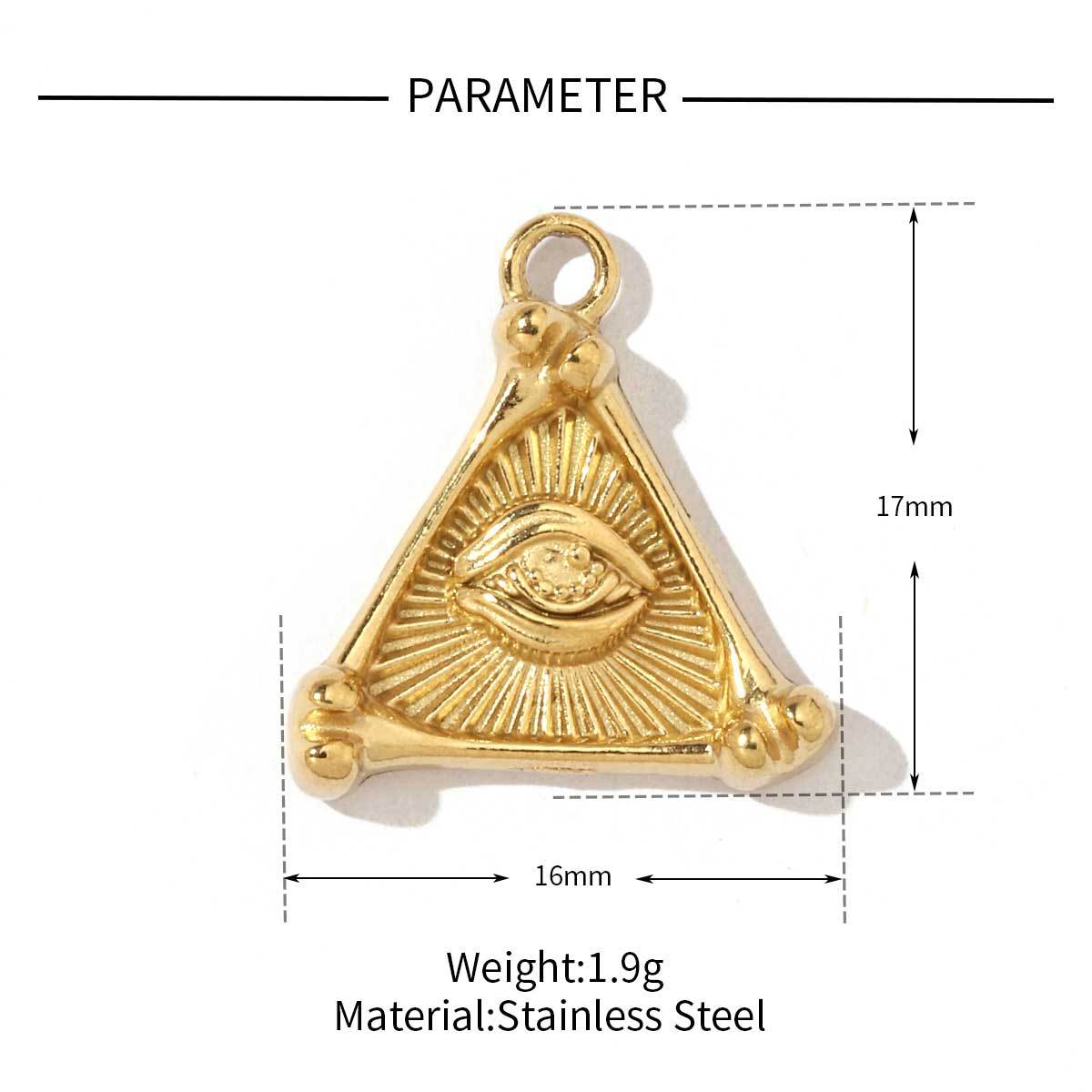 Sun Crescent Eye Stars Turtle Fish Stainless Steel Charms