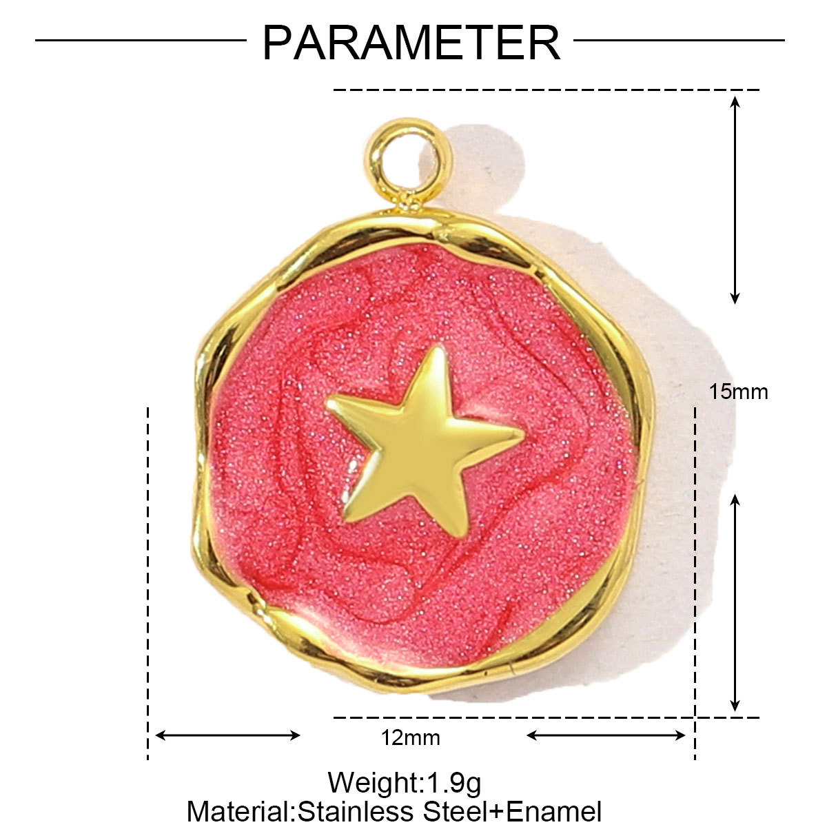 Heart Bow Key Star Moon Stainless Steel Charms