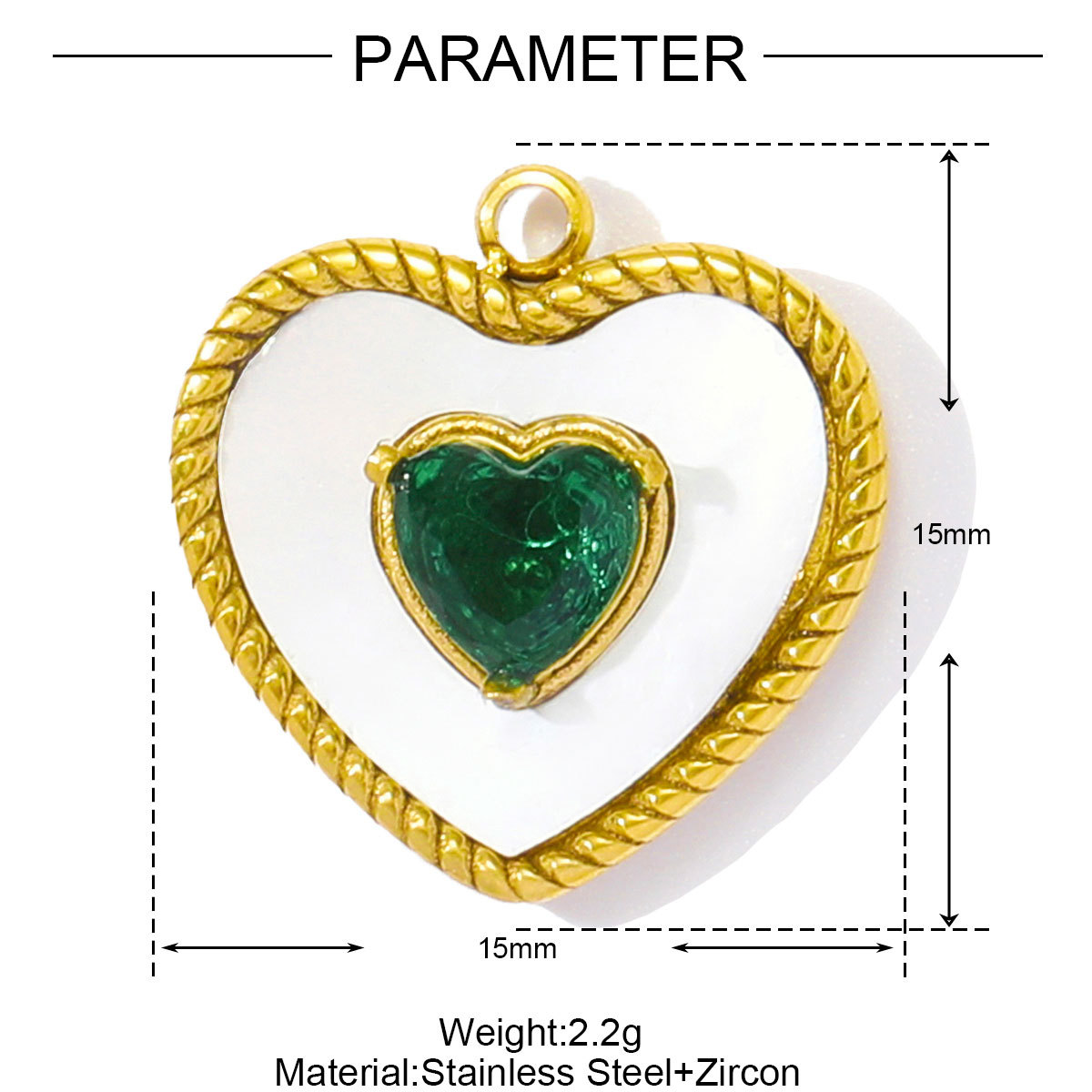 Moon Tennis Racket Eye Stainless Steel Charms