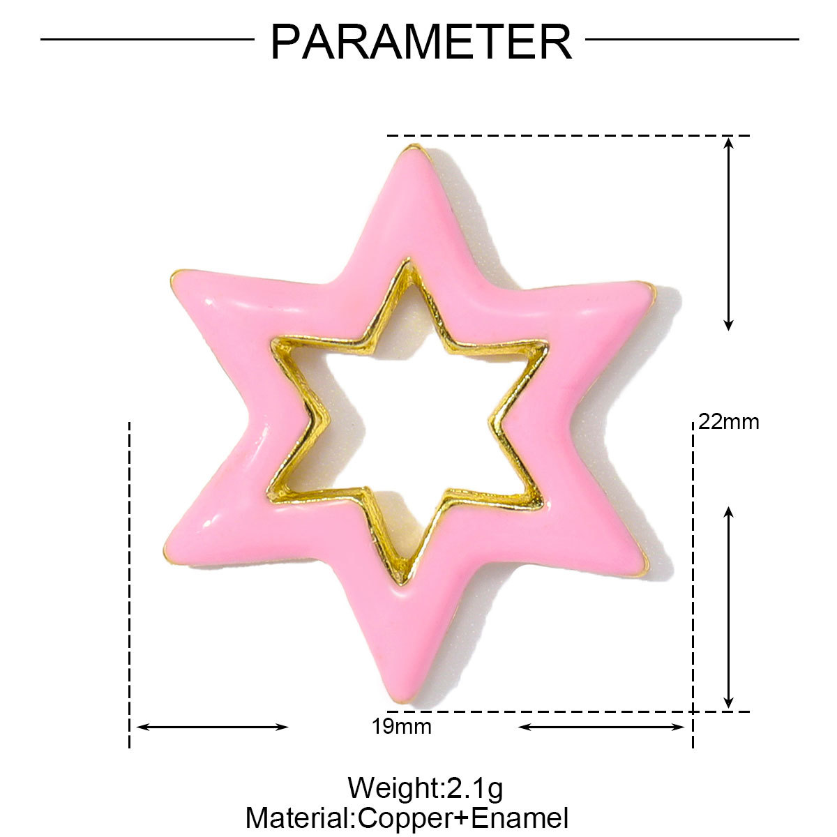 Enamel Love Stars Turtle Charms