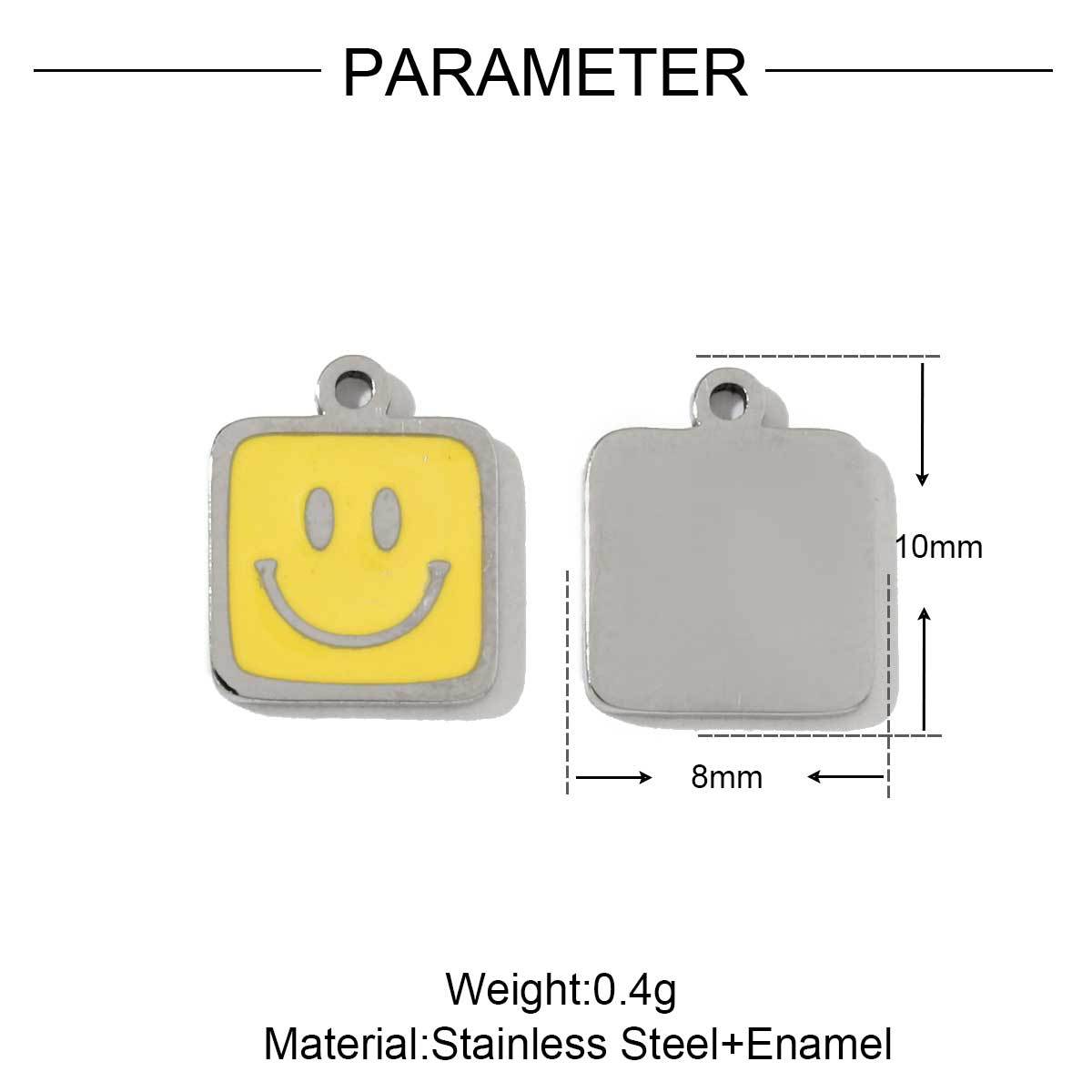 Clover Shell Smiley Life Tree Stainless Steel Charms