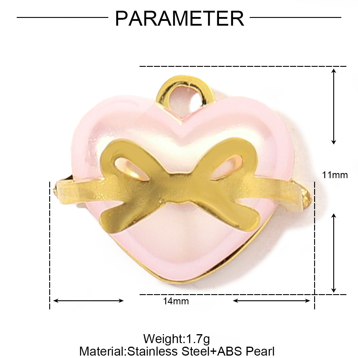 Heart Bow Key Star Moon Stainless Steel Charms