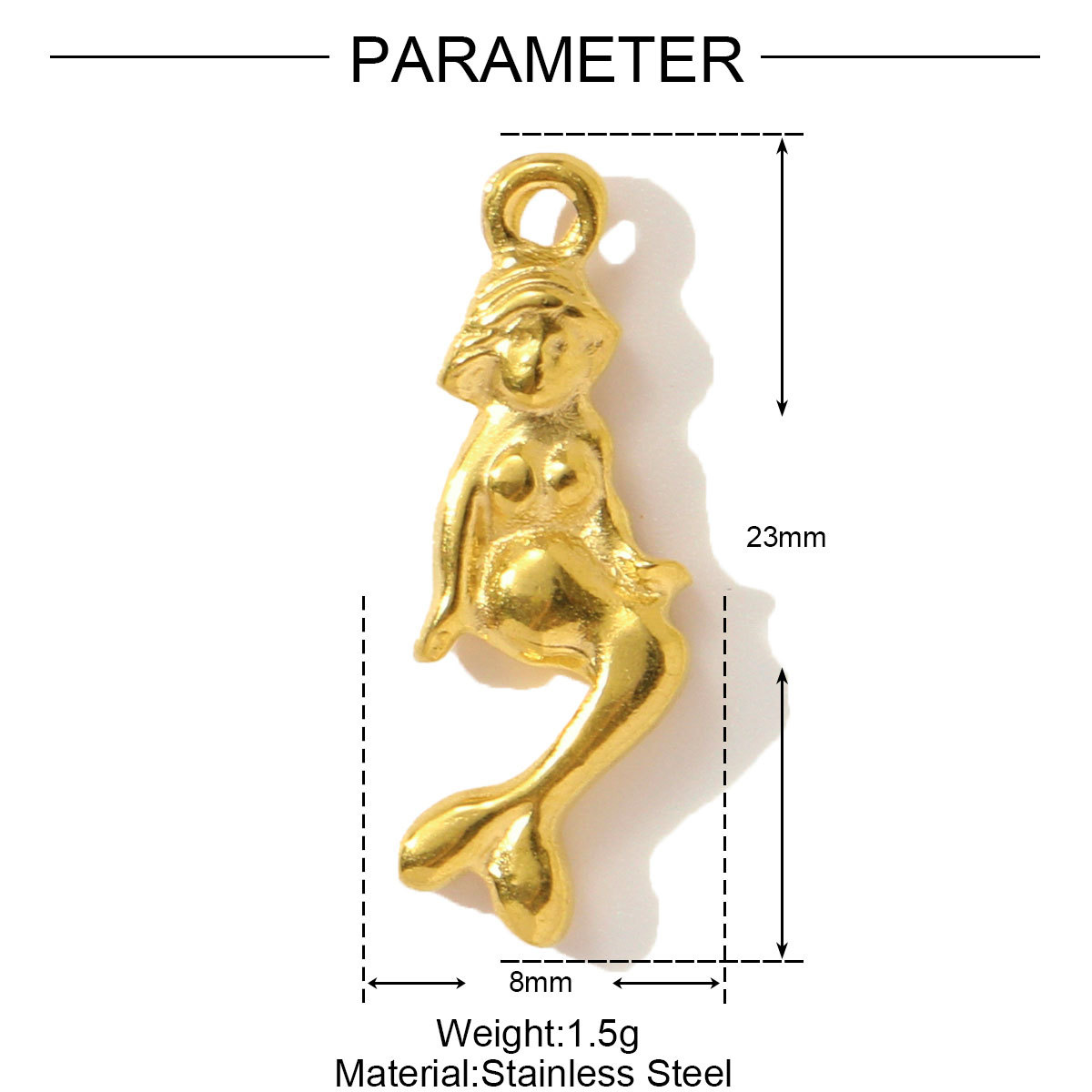 Flowers Violin Notes Mermaid Stainless Steel Charms