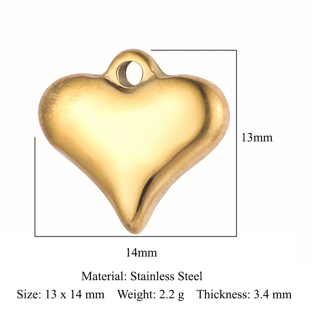 Heart Key Infinity Symbol Stainless Steel Charms