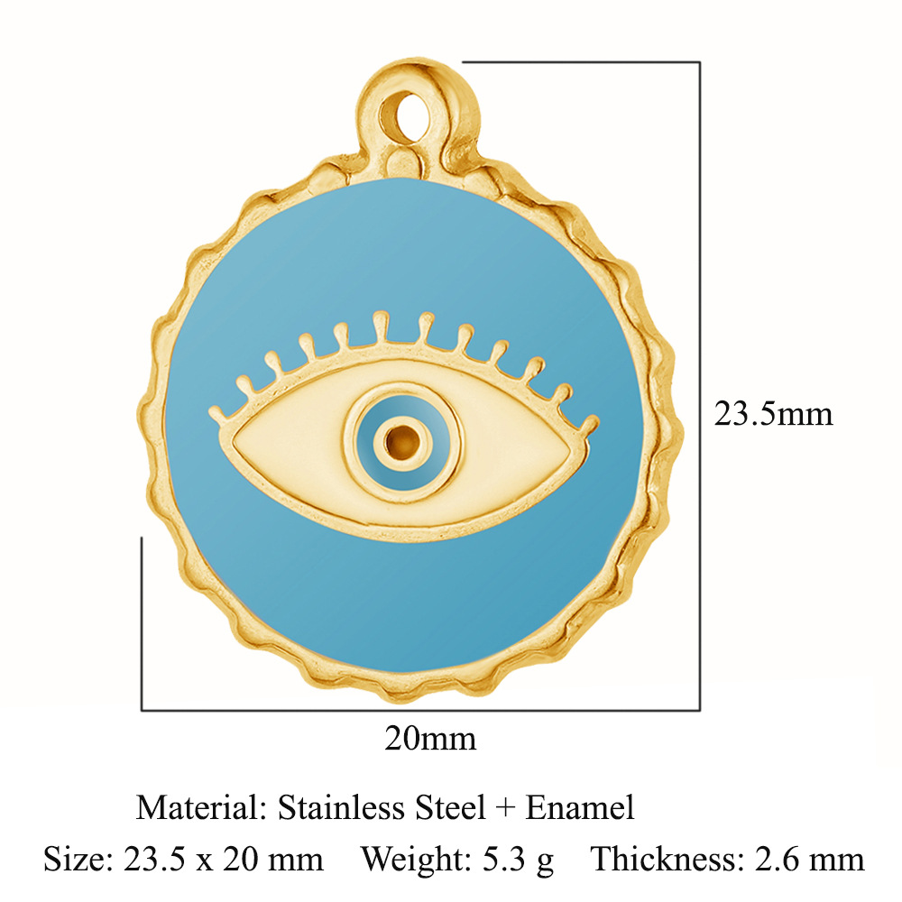 Eyes Hand Stainless Steel Charms