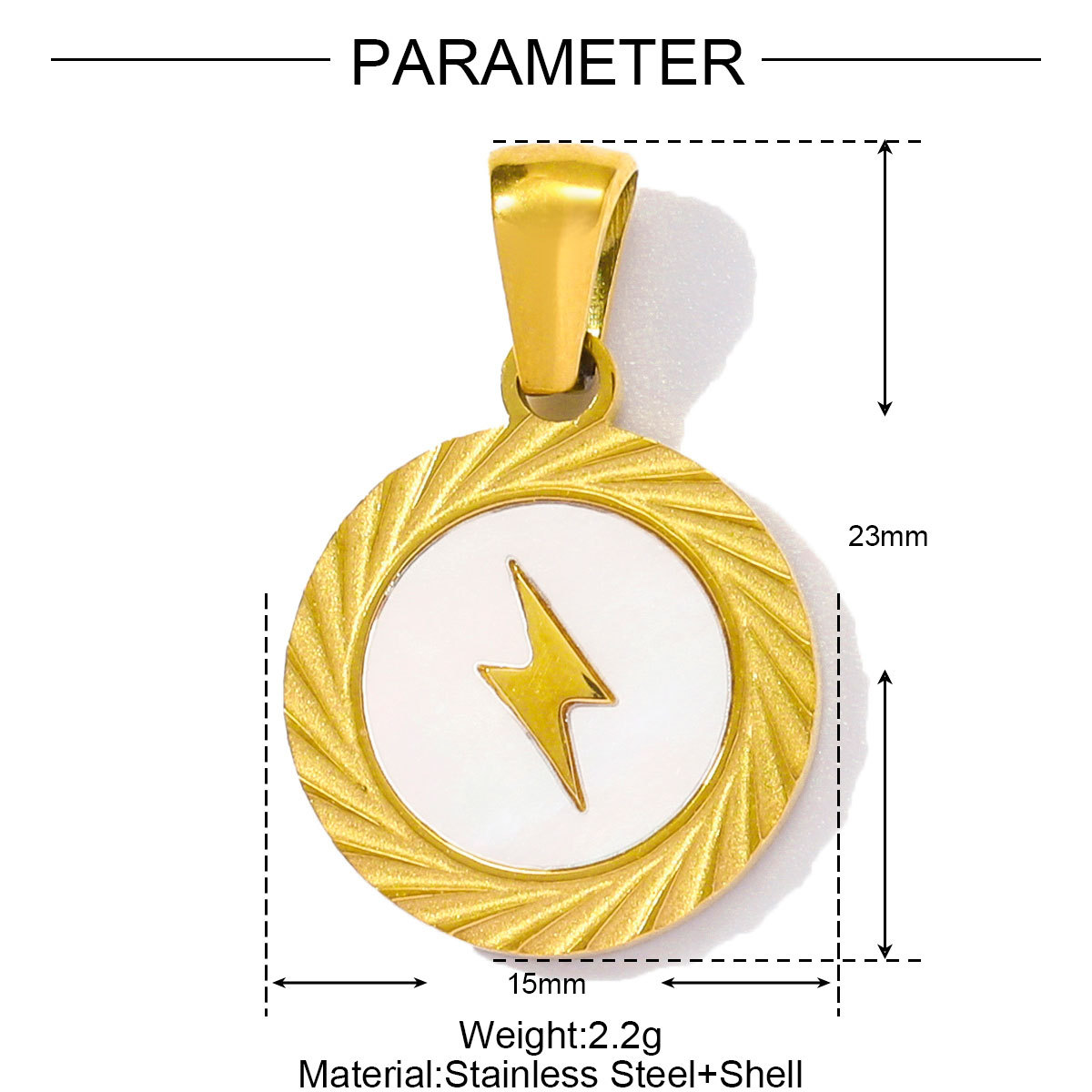 Shell Round Cat Claw Star Moon Butterfly Stainless Steel Charms