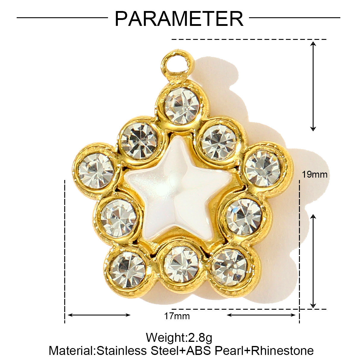 Love Four-leaf Clover Pentagram Stainless Steel Charms