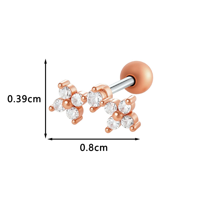 Flower Leaves Piercing Earrings