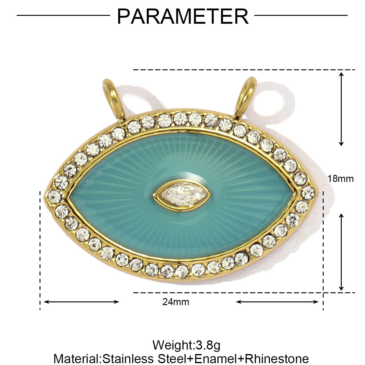 Tarot Devil's Eye Eagle Stainless Steel Charms