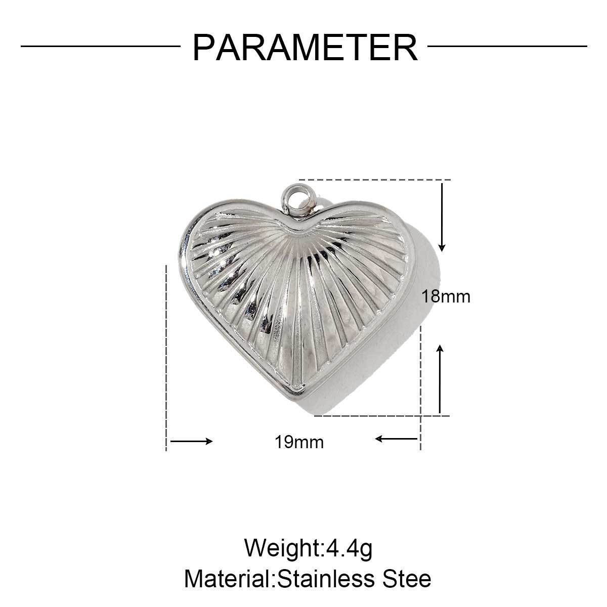 Metal Wind Heart Lock Clouds Stainless Steel Charms