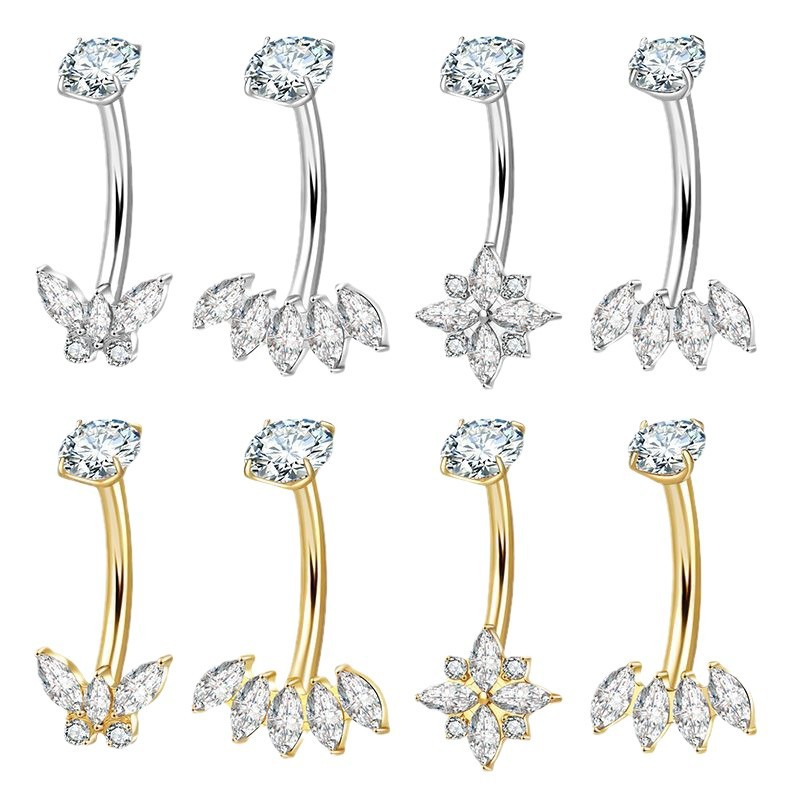 F136 Zircon Belly Ring