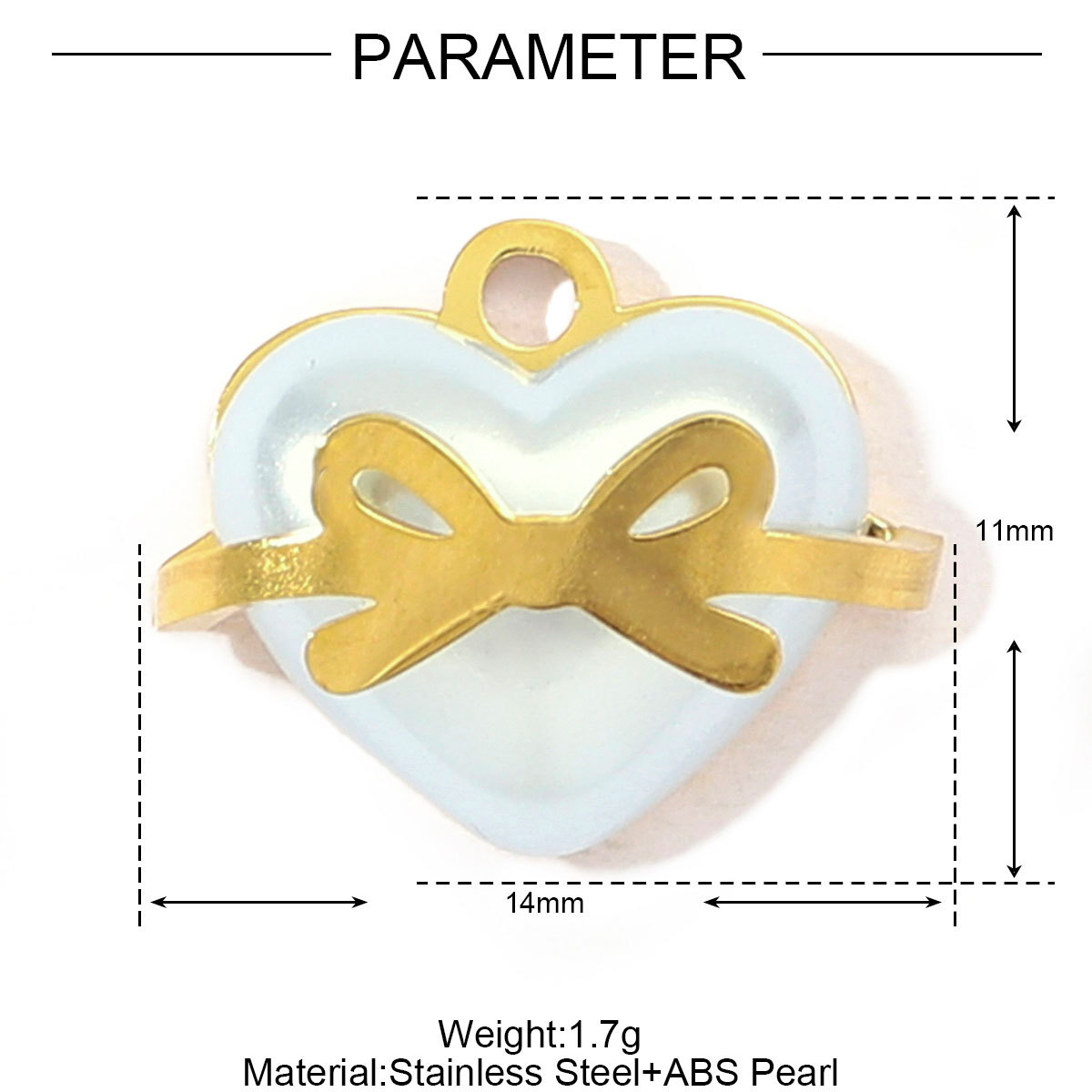 Heart Bow Key Star Moon Stainless Steel Charms