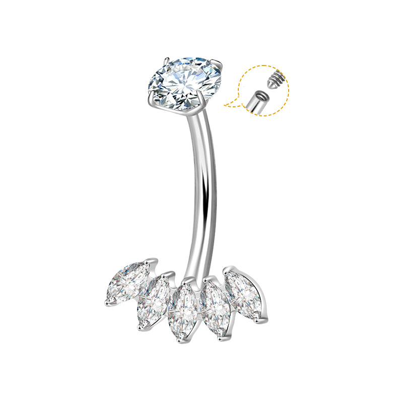 F136 Zircon Belly Ring