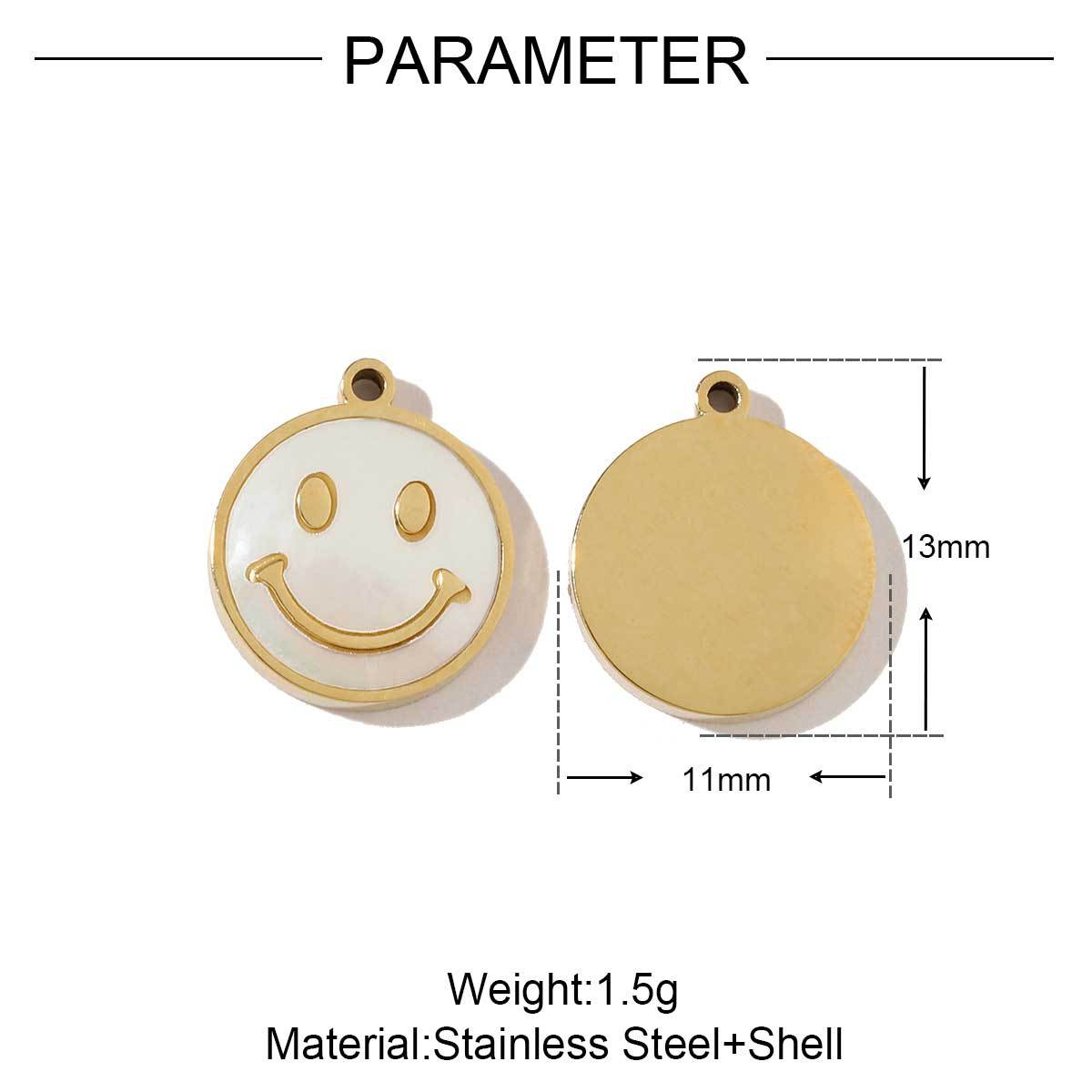 Clover Shell Smiley Life Tree Stainless Steel Charms