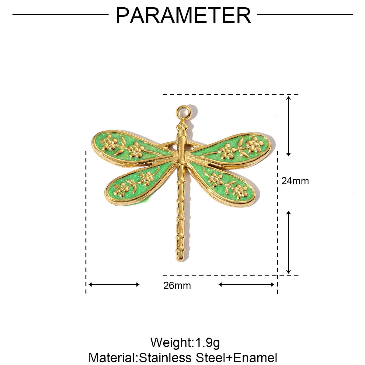 Shell Dragonfly Starfish Turtle Conch Stainless Steel Charms